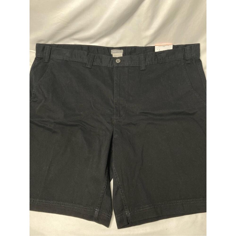 St Johns Bay Comfort‎ Stretch Flat Front Shorts Black 50